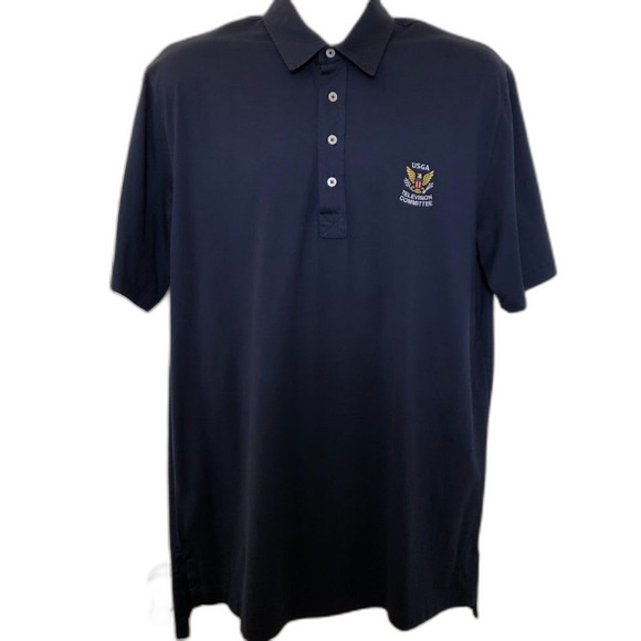 USGA Television Committee Ralph Lauren Polo Golf Men's Navy Blue Shirt Large - Picture 1 of 6